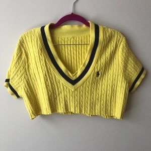 Cropped Polo Sweater
